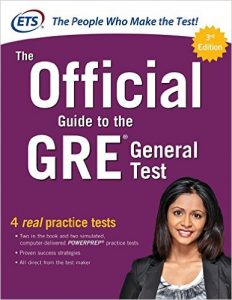 The Official Guide to the GRE 3rd edition textbook for GRE prep course